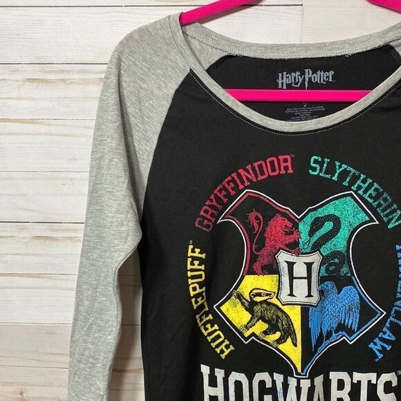 Harry Potter Hogwarts Raglan Athletic Tee Shirt - Picture 3 of 14